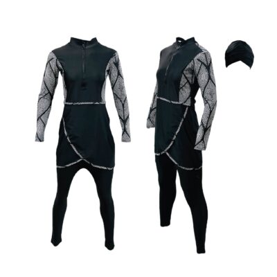 Burkini Black White 3 Piece