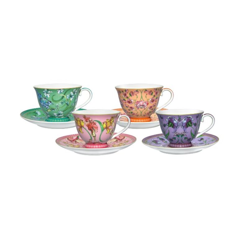 Maxwell & Williams Mystique Cup & Saucer 230ml, Set of 4