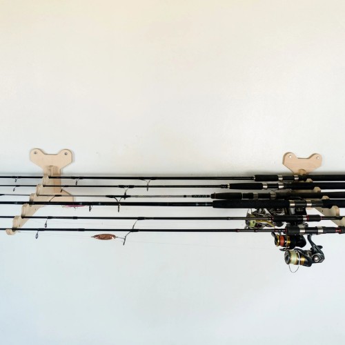 Jimmy 6 Rod Fishing Rod Rack – Horizontal Wall Mount Holder - Image 2