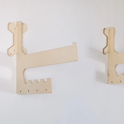 MONKS Wall Mounted Ski & Fishing Rod Rack – Birch Plywood Storage