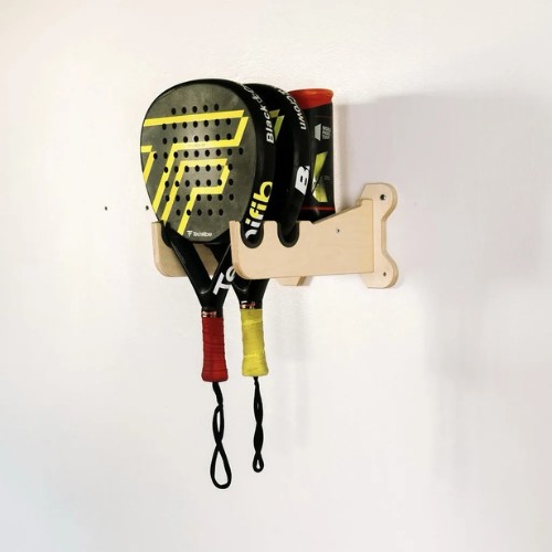 Padel Racket Display Frame TICKY – Wall Mounted Padel & Tennis Racket Rack for 2 Rackets ...